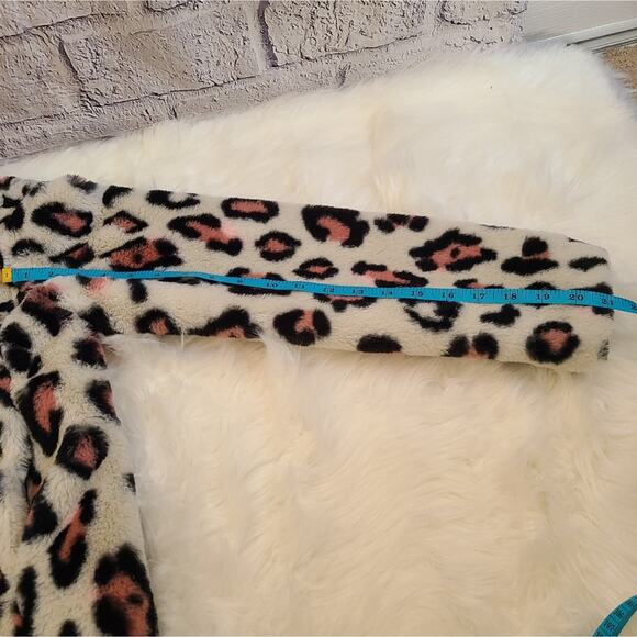 Abound Faux Fur Leopard Print Wrap Jacket XXS - Picture 8 of 8